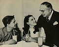 with Mickey Rooney and Louis B. Mayer