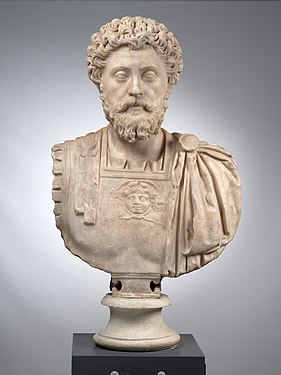 Marcus Aurelius by an unknown sculptor, excavated from Roman villa of Chiragan. Photograph by Daniel Martin