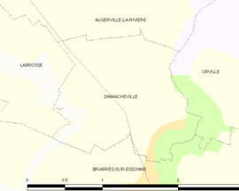 Mapa obce Dimancheville