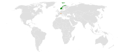 Map indicating locations of Norway and Switzerland