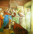 Lippo Memmo (1291-1356), Opwekking van Lazarus, Fresco, Dom van San Gimignano