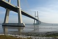 El pont de Vasco de Gama sobre el Tajo, prop de Lisboa.