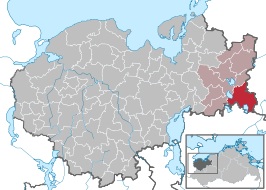 Kaart van Warin (Duitsland)
