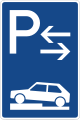 Zeichen 315-73 Parken halb auf Gehwegen quer zur Fahrtrichtung links (Mitte)