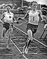 Image 3Arne Andersson (left) and Gunder Hägg (right) broke a number of middle distance world records in the 1940s. (from Track and field)