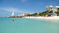 Palm Beach, lieu touristique de l'île.