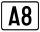 Cartouche signalétique représentant la route