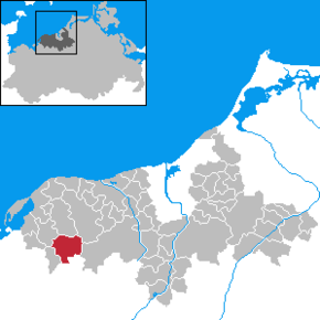 Lage von Carinerland im Landkreis Bad Doberan