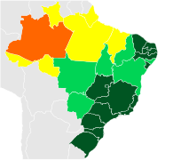 Estados do Brasil por porcentagem de óbitos infantis.svg