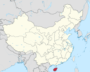 Provincie Chaj-nan na mapě