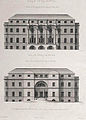 The north and south fronts of Luton Hoo as designed by Robert Adam