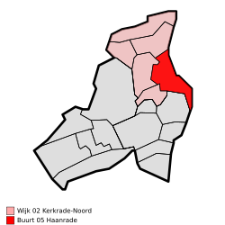 Lage von Haanrade in der Gemeinde Kerkrade