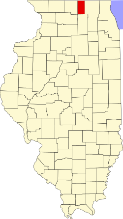 Karte von Boone County innerhalb von Illinois