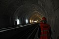 Vista del tunnel in prossimità di una curva