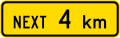 (W12-3.1/PW-24) Sign effective for the next 4 kilometres