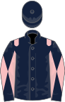 Dark blue, pink epaulets, diabolo on sleeves