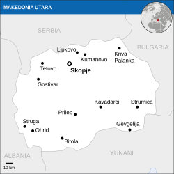 Lokasi Makedonia Utara