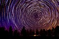 Startrail in Fayyoum, Egypt