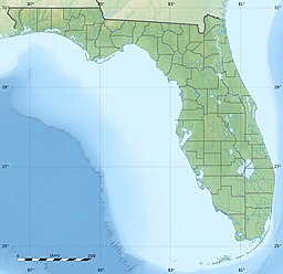 Location of Lake Harris in Florida, USA.
