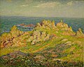 Henry Moret ː Falaises à Ouessant (huile sur toile, vers 1898, musée de Pont-Aven)