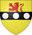 Coat of arms of the Rotstock (or Rodestock) family, Gerard of R. had married Colette bastard of Luxembourg, daughter of John the Blind, thereby he was lord of Bertrange.