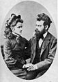 Boltzmann at age 31 with his bride, Henriette, in 1875