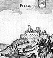 Burg Plesse bei Göttingen von Matthäus Merian 1655