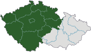 Harta Cehiei cu Boemia indicată