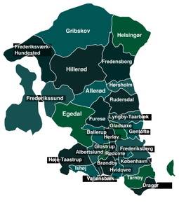 Kart over Gladsaxe kommune