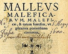 Titlepage from the book Malleus Maleficarum