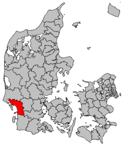 Locatie van gemeente Esbjerg