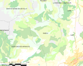 Mapa obce Rabou