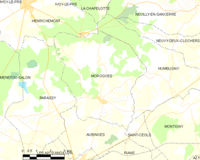 Poziția localității Morogues