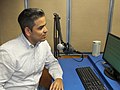 Mauricio Lomonte en la emisora Radio Reloj, Cuba