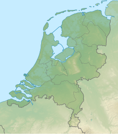 Mapa konturowa Holandii, blisko centrum u góry znajduje się punkt z opisem „Zuiderzee”