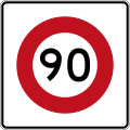 (R1-8.1) 90 km/h speed limit