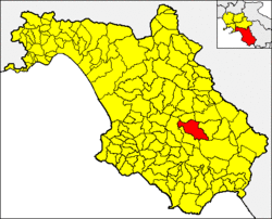 Lokasi Piaggine di Provinsi Salerno
