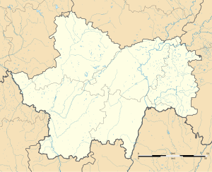 大维雷在索恩-卢瓦尔省的位置