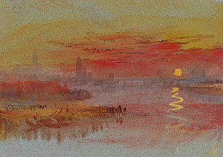 William Turner, The Scarlet Sunset, vers 1830-1840, Tate Gallery, Londres.