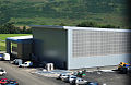 Rear of training centre during finishing stages of construction