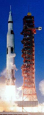 Start der Saturn V mit Apollo 8 an der Spitze