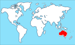 Distribución natural del periquito común