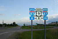 First northern reassurance marker on New York I-87/US 9