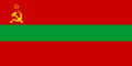 Bandera de la RSS de Moldavia.