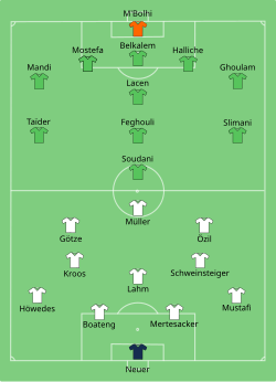 Aufstellung Deutschland gegen Algerien