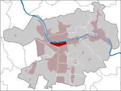 Lage des Stadtteils Bergheim in Heidelberg