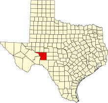 Map of Texas highlighting Crockett County.svg