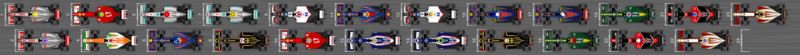 Schéma de la grille de qualification du Grand Prix d'Italie 2012