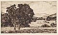 Vermont Pastoral, etching, Lucioni, 1939, Dallas Museum of Art