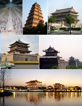 Een collage van Xi'an